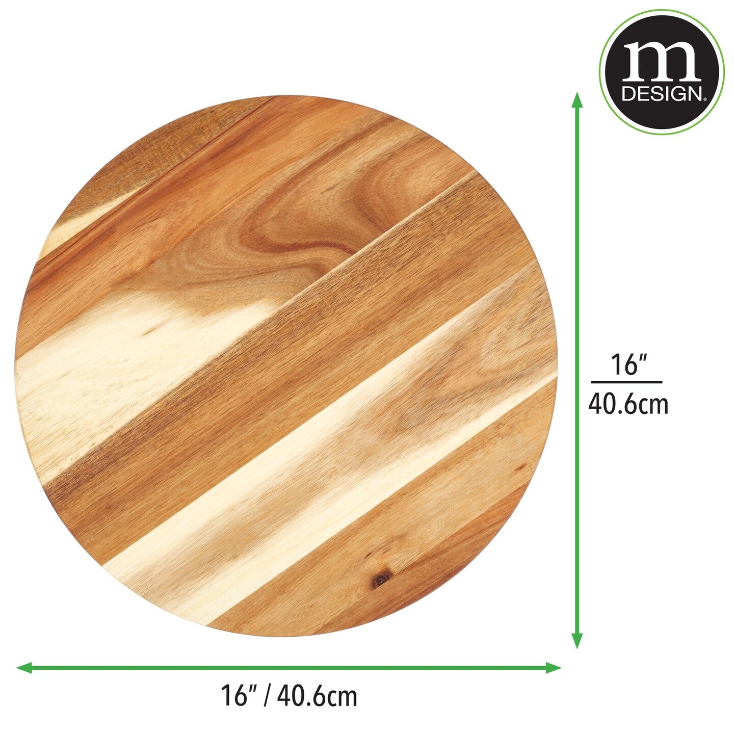 Mdesign Acacia Wood Lazy Susan 18 Turntable Spinner, Pantry Organizing,  Natural : Target