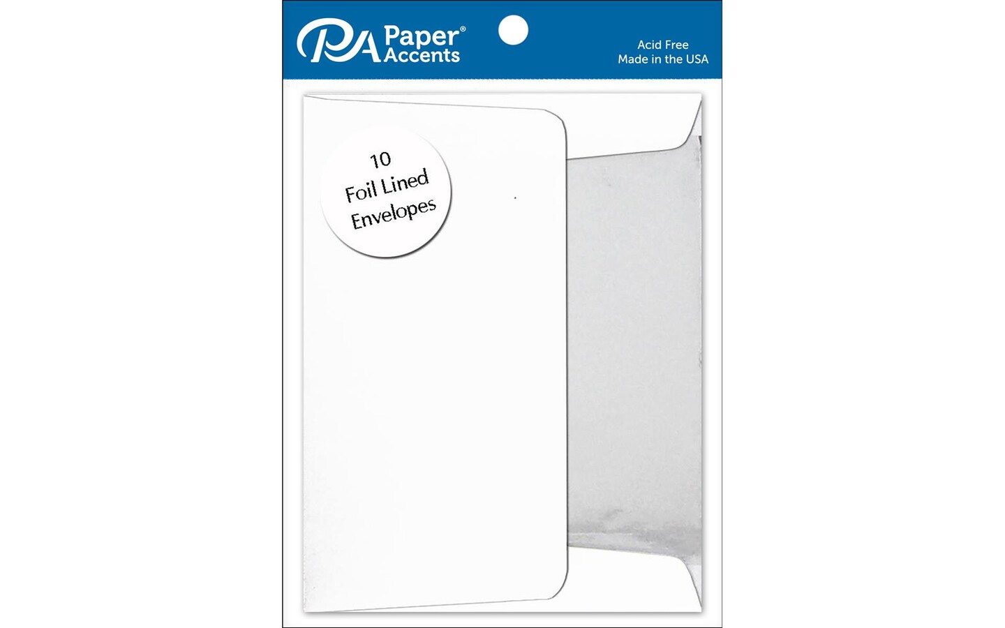 Envelope 4.38x5.75 10pc Silver Lined White