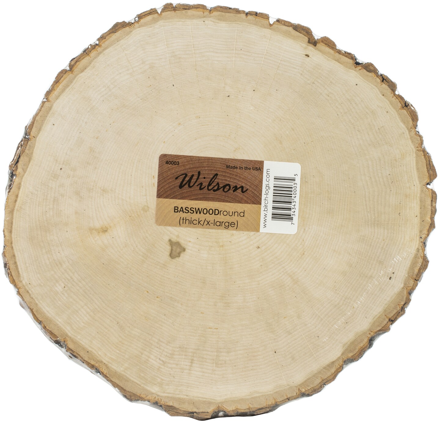 Wilsons Basswood Thick Round-11&#x22; To 12&#x22;