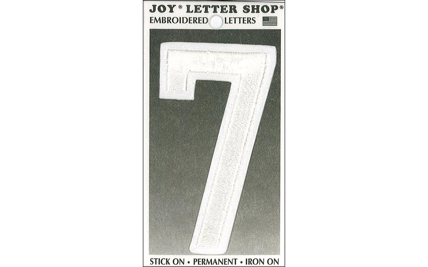 Joy Applique Letter Iron On Varsity 3" White 7 | Michaels