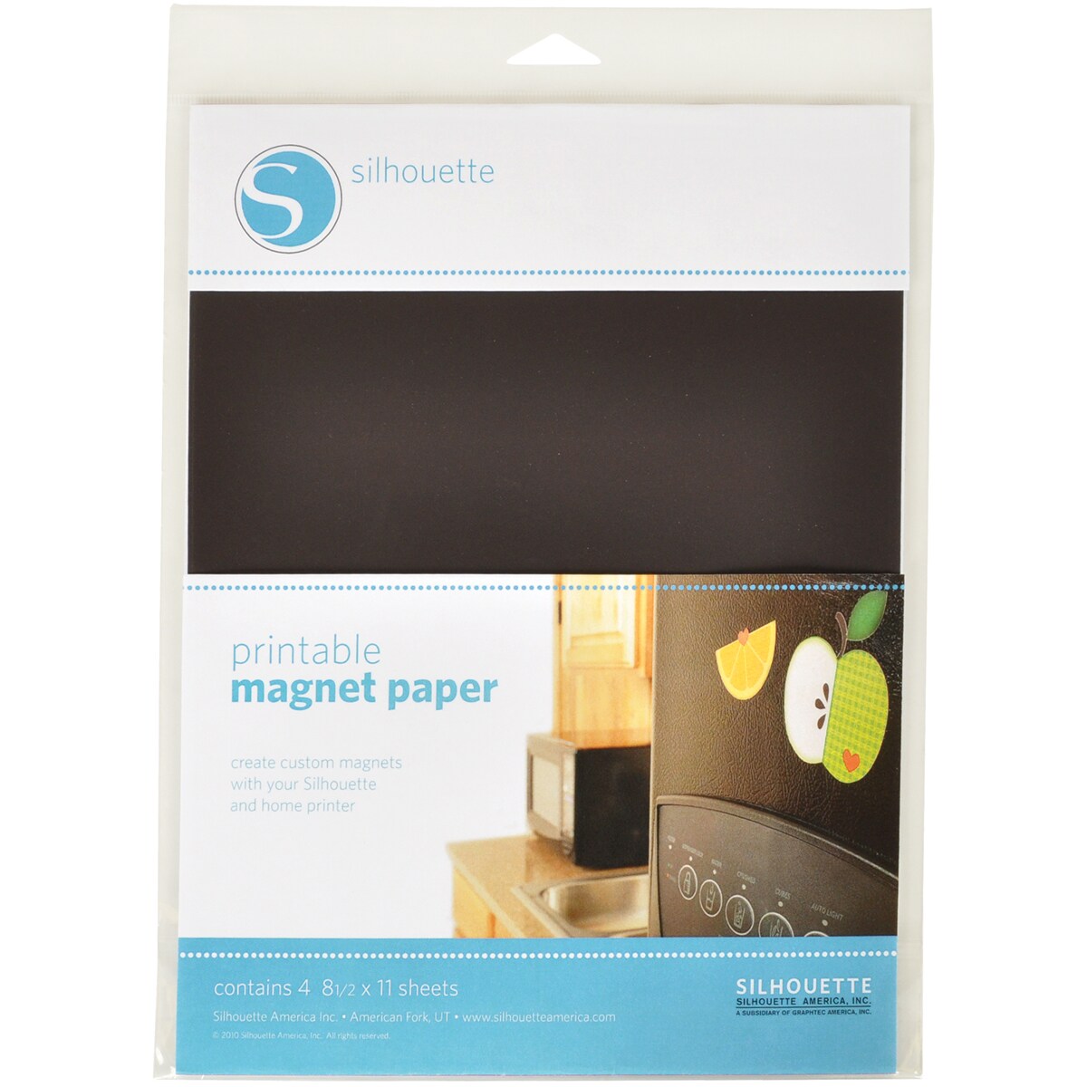 Silhouette Printable Magnet Paper 8.5&#x22;X11&#x22;-4/Pkg