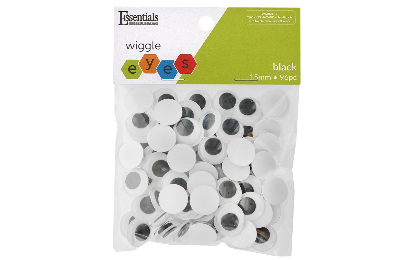  Essentials by Leisure Arts Eyes Paste On Moveable 15mm Black  96pc Googly Eyes, Google Eyes for Crafts, Big Googly Eyes for Crafts,  Wiggle Eyes, Craft Eyes : Arts, Crafts & Sewing