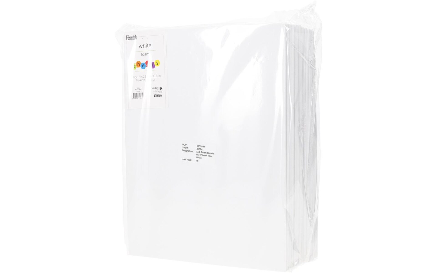 EBL Foam Sheets 9x12" 6mm 15pc White Michaels