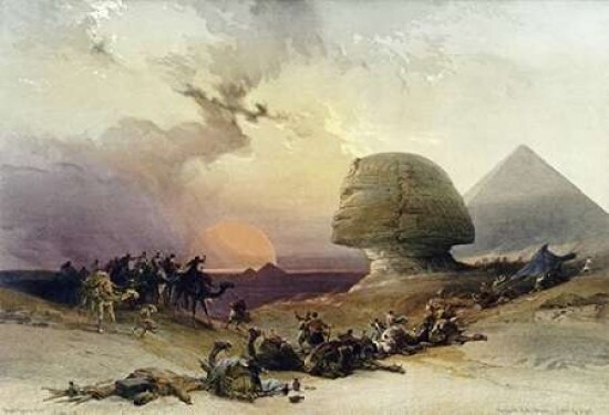 Approach of The Simoom. Desert of Gizeh Poster Print by  David Roberts - Item # VARPDX268468