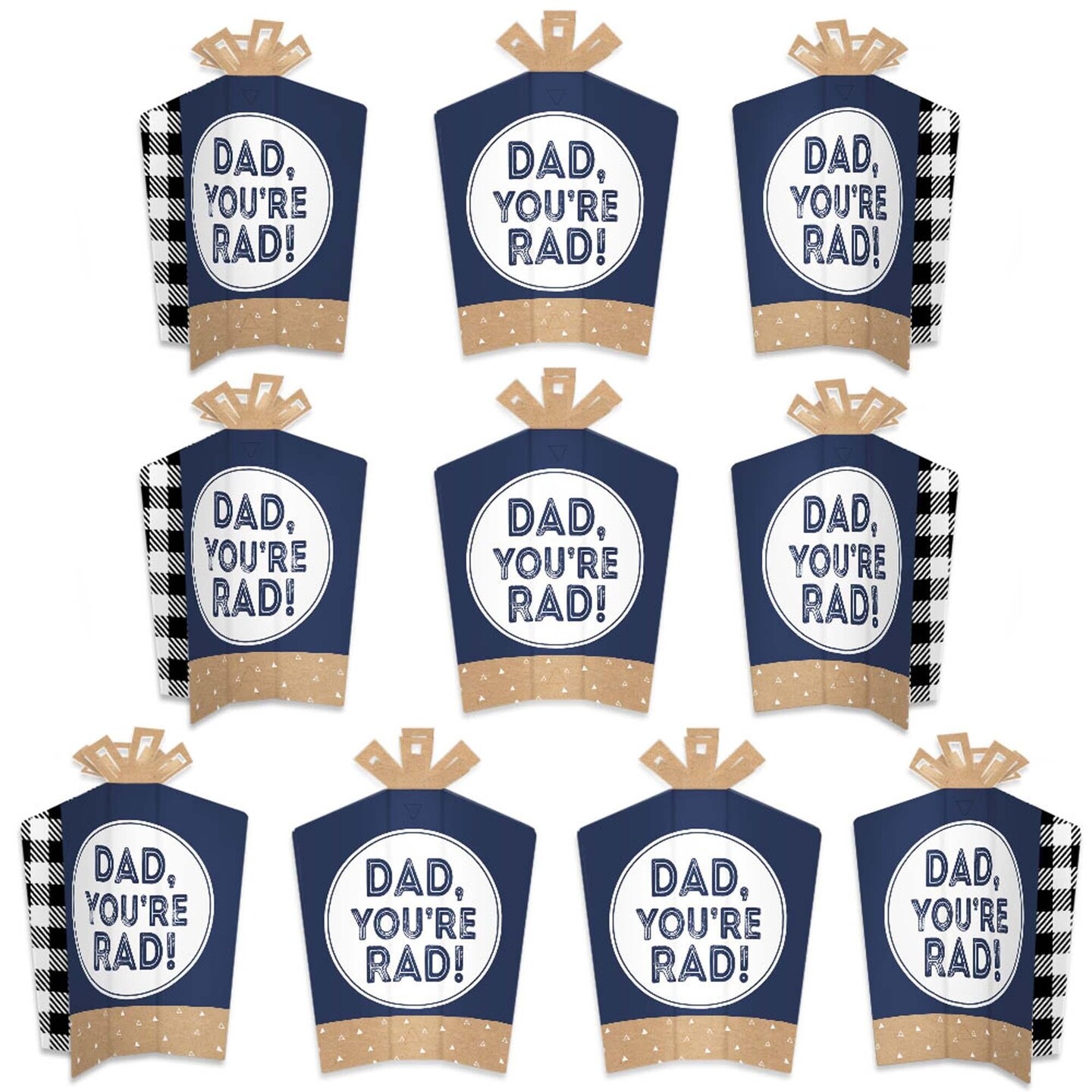 Big Dot of Happiness My Dad is Rad - Table Decorations - Father&#x27;s Day Party Fold and Flare Centerpieces - 10 Count