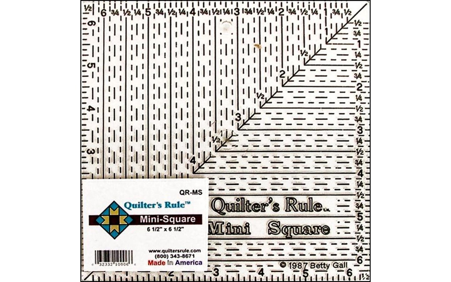 Quilter's Rule Mini Square Ruler 6.5" Black Michaels