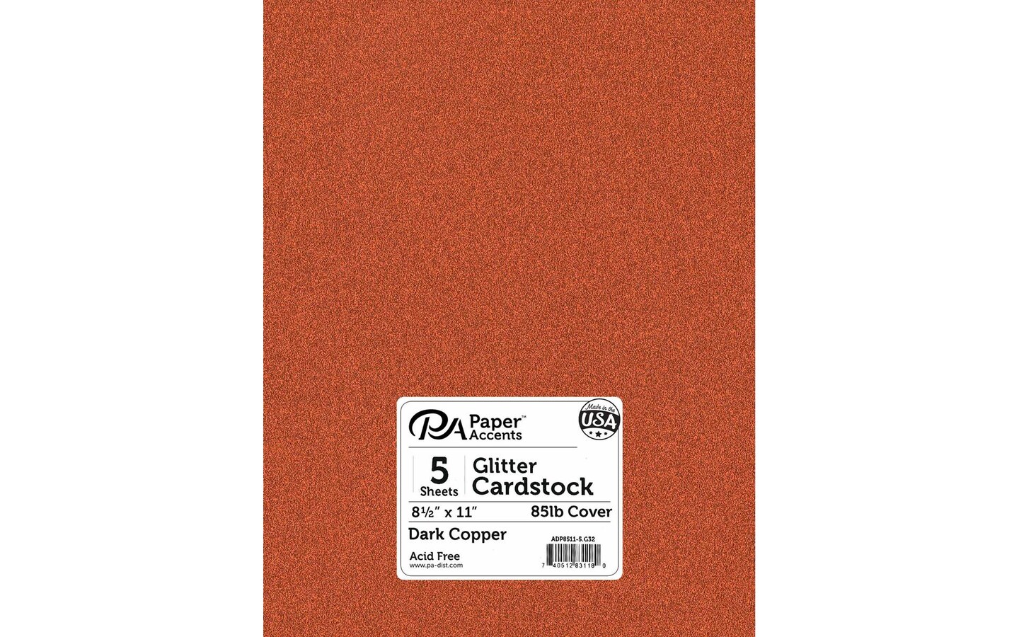 Glitter Cardstock Paper Assorted Colors for Craft Project (11 Sheets)