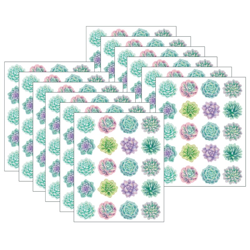 Adesivi Mini Piante Grasse Rustic Bloom - Confezione Da 378 Pezzi - Foto 9
