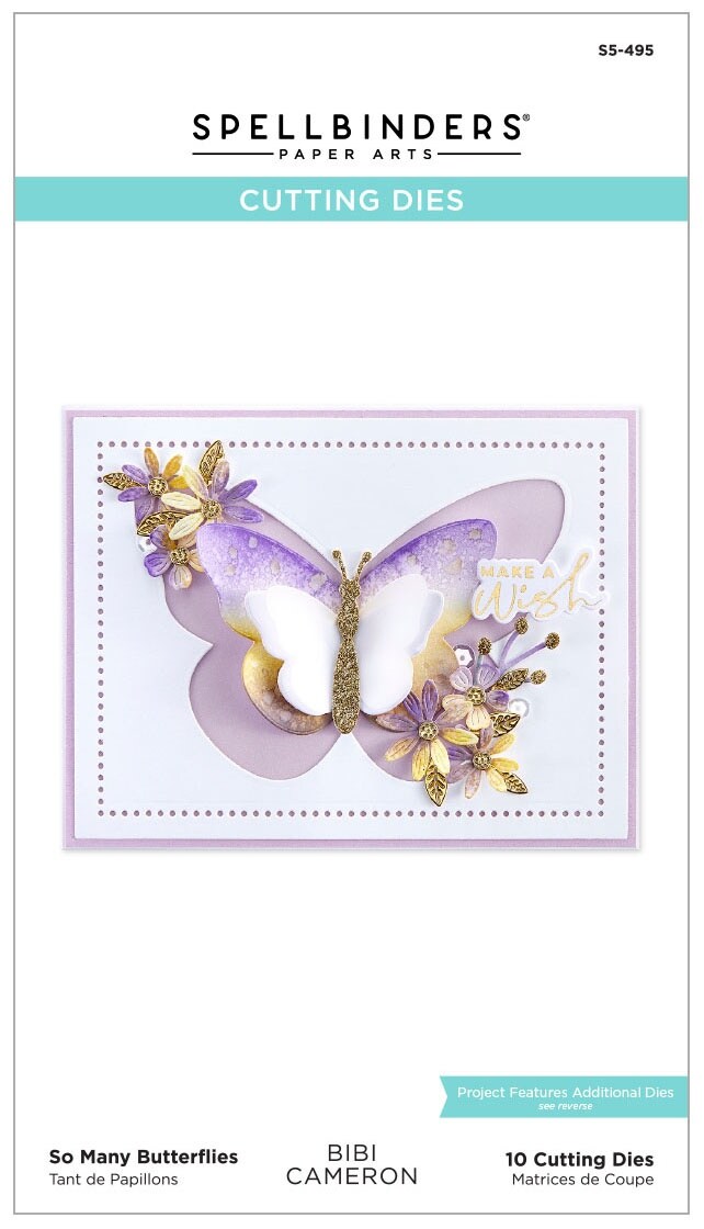 Spellbinders Etched Dies By Bibi Cameron-So Many Butterflies- Bibi's Butterflies