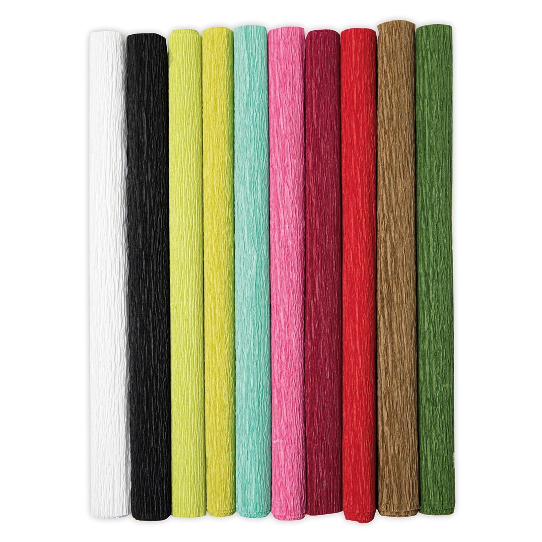 Sizzix Surfacez Crepe Paper 12&#x22;X24&#x22; 10/Pkg-Festive