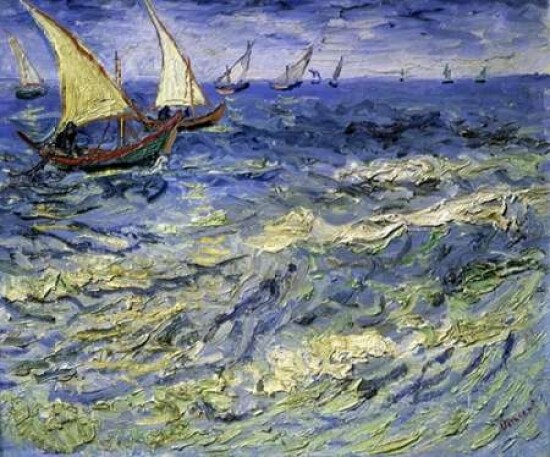 Seascape at Saintes-Maries-De-La-Mer Poster Print by Vincent Van Gogh - Item # VARPDX281298