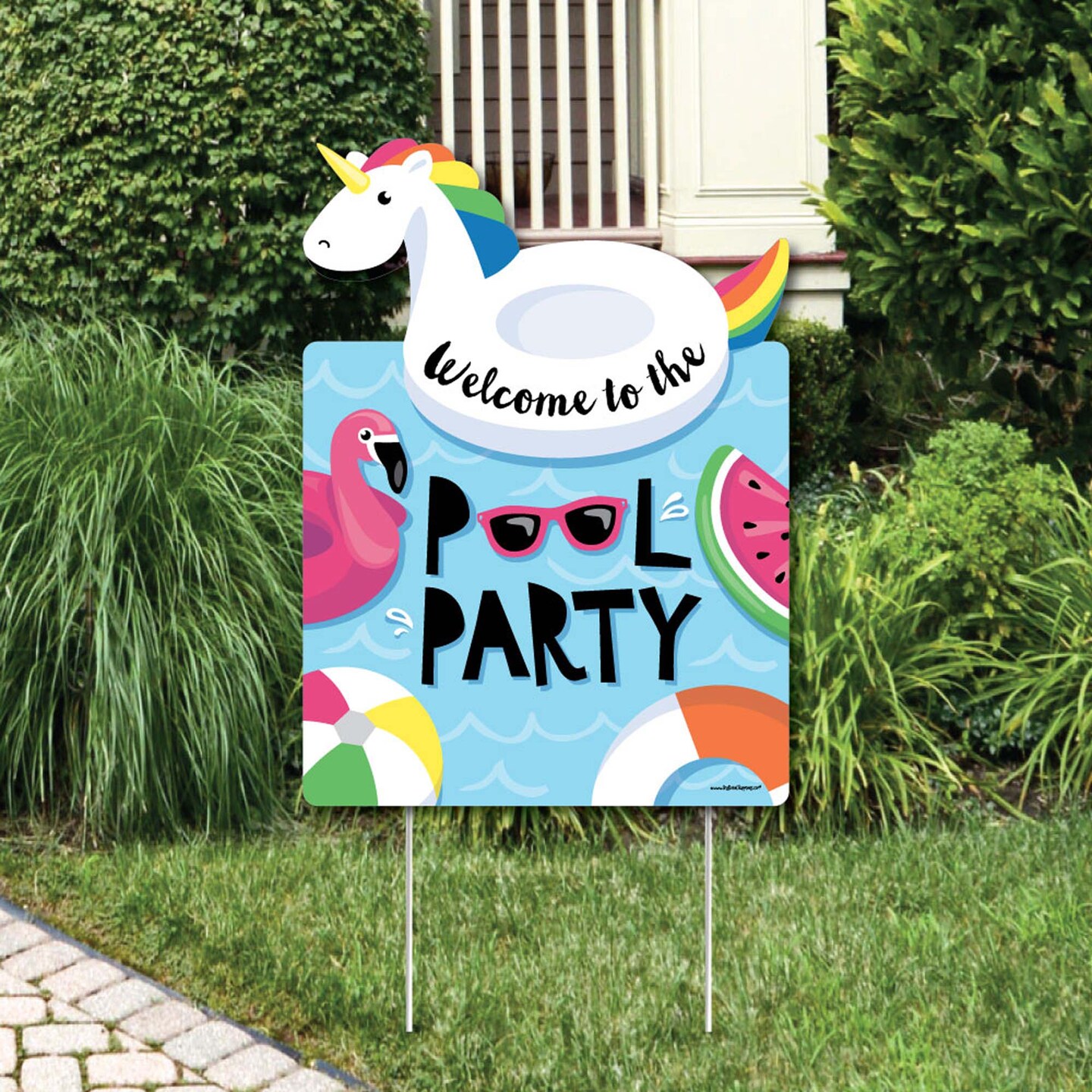 Big Dot of Happiness Make a Splash - Pool Party - Party Decorations - Summer Swimming Party or Birthday Party Welcome Yard Sign