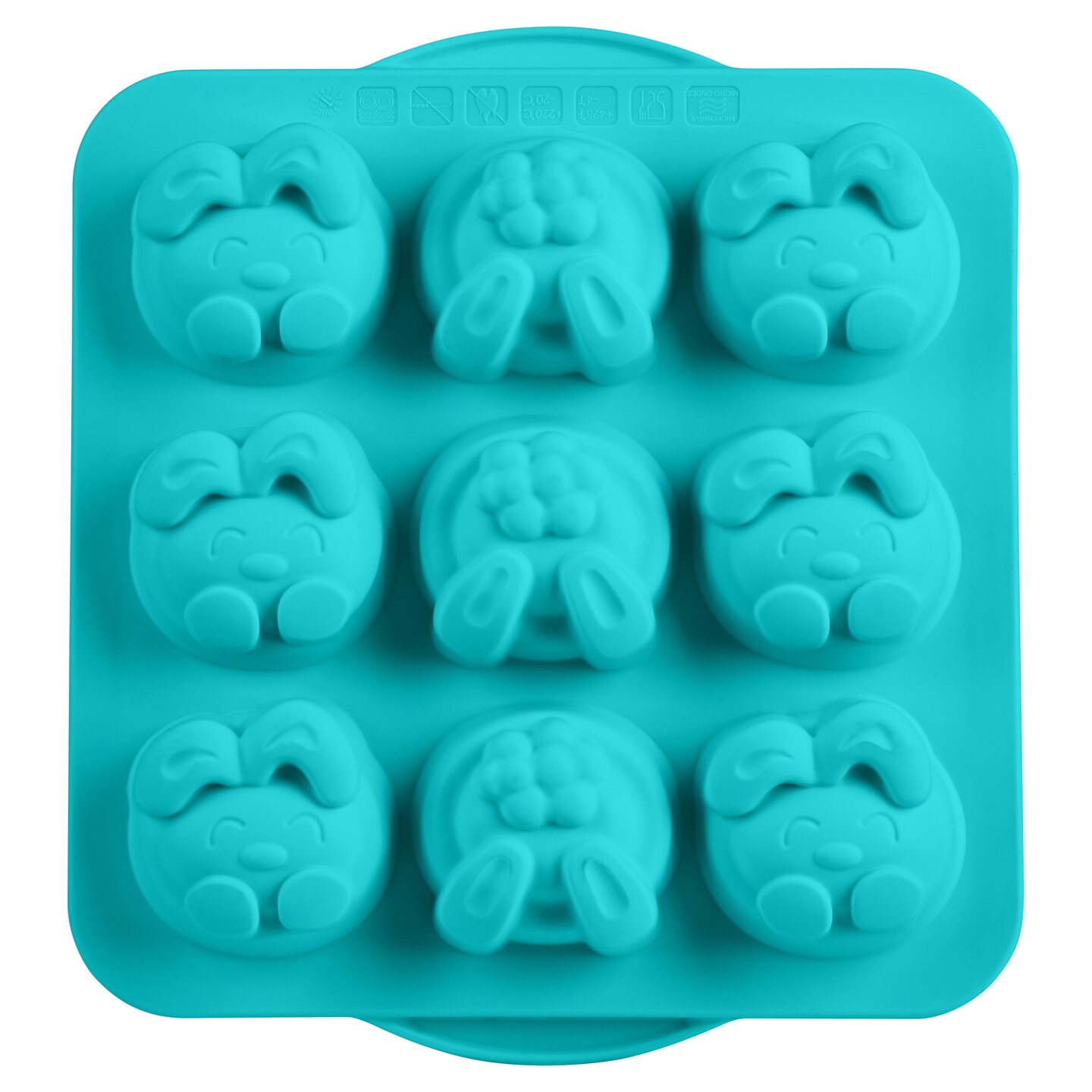 Trudeau Silicone Cupcake Pan-Teal Bunny, 9ct | Michaels