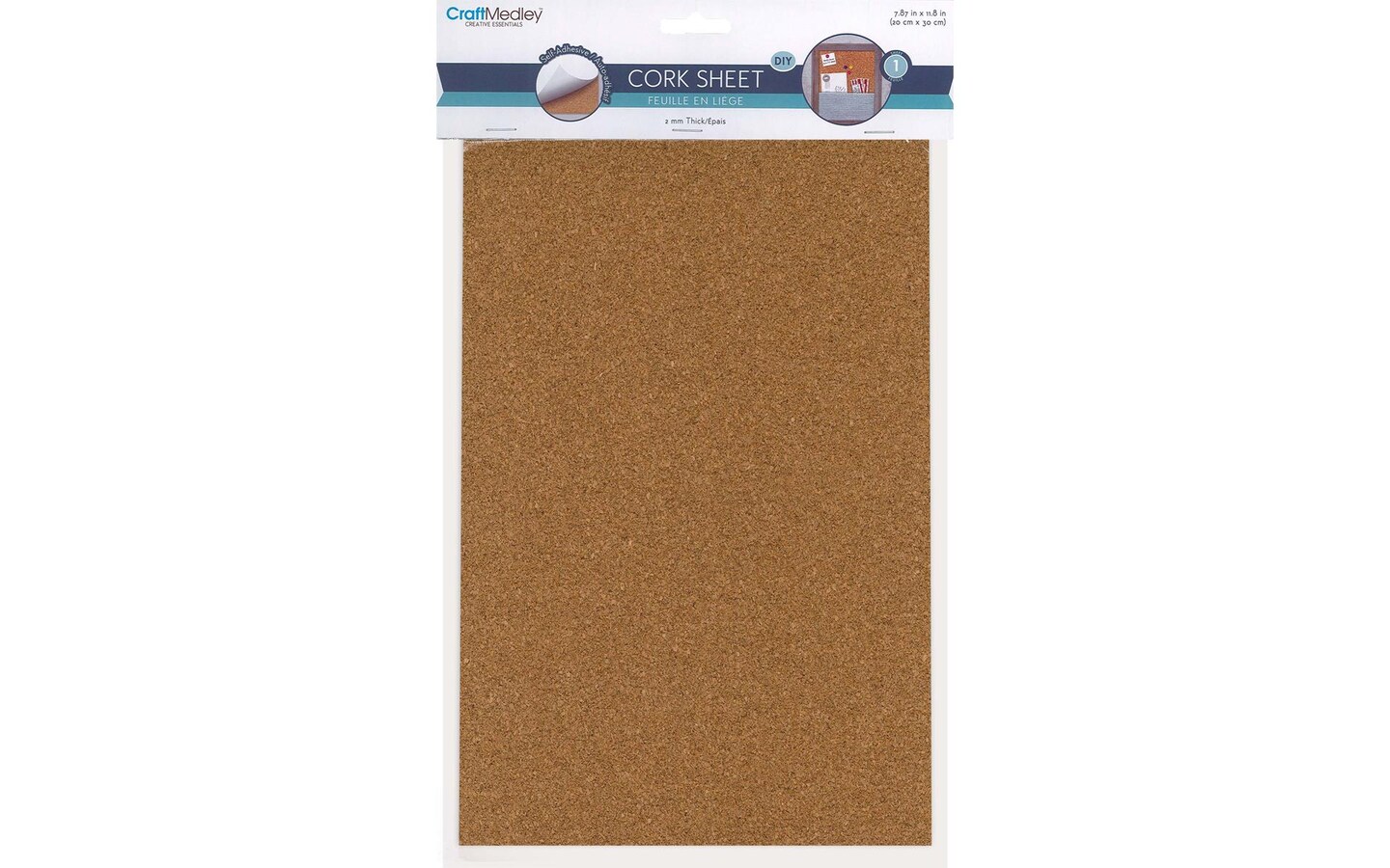 Multicraft Cork Sheet Self-Stick 20x30cm