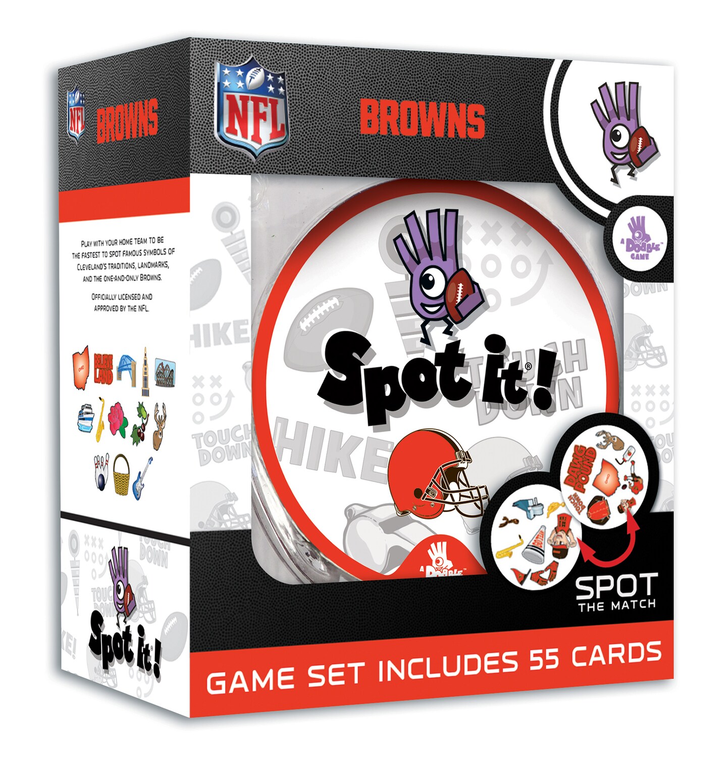 MasterPieces Officially Licensed NFL Cleveland Browns Spot It Game for Kids  and Adults