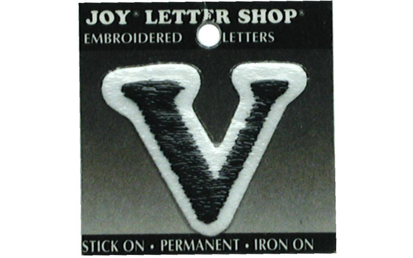 Joy Applique Letter Iron On Cooper 1.5&#x22; Black V