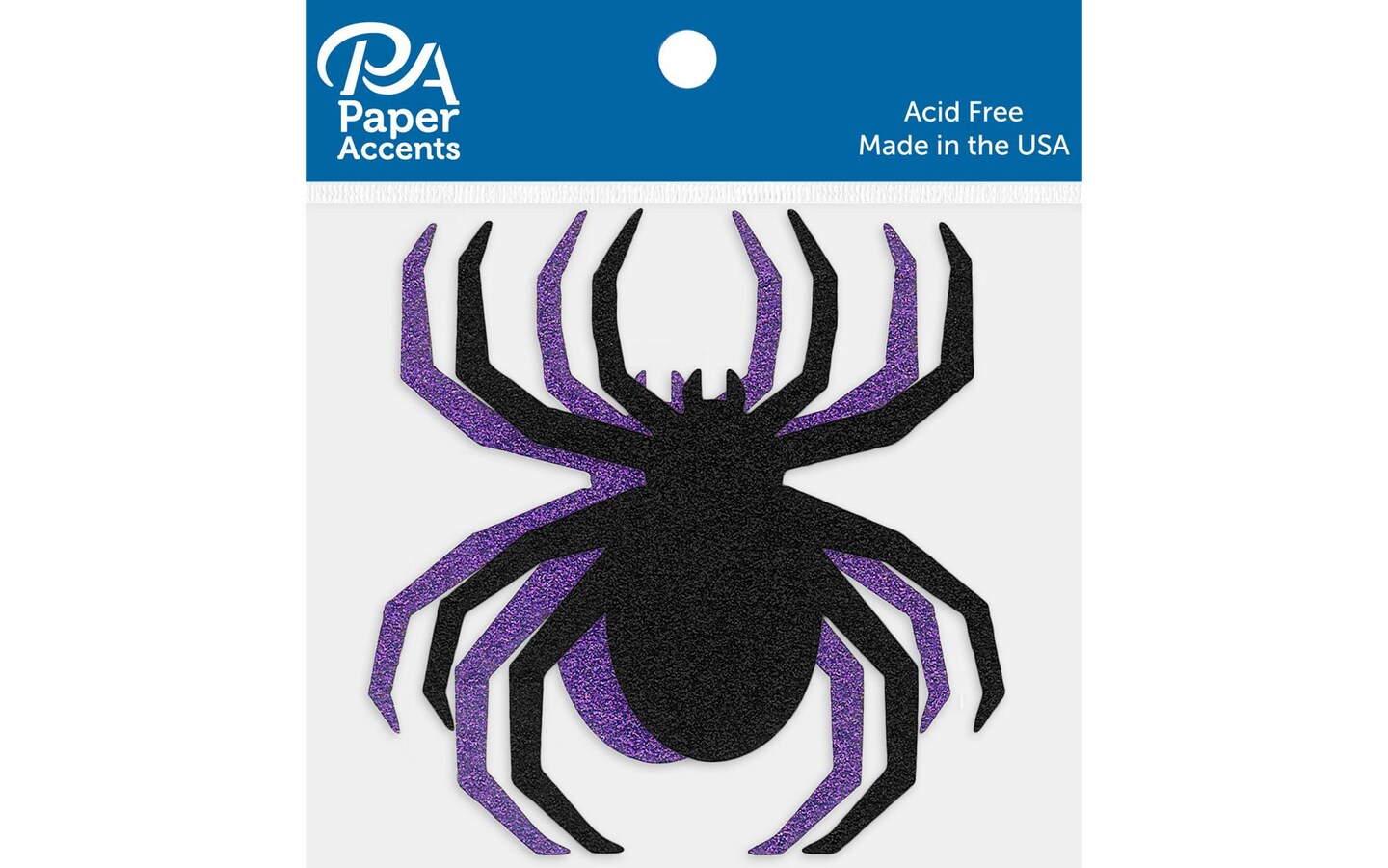 Glitter Shape 8pc Spider Black &#x26; Purple
