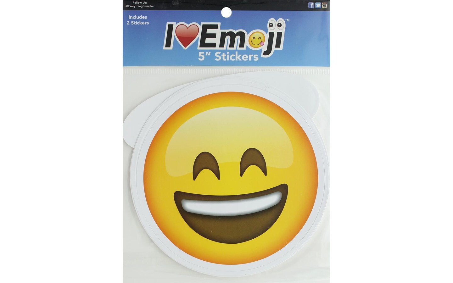 Everything Emoji Sticker Set 5&#x22; Laugh/Smile w/Halo