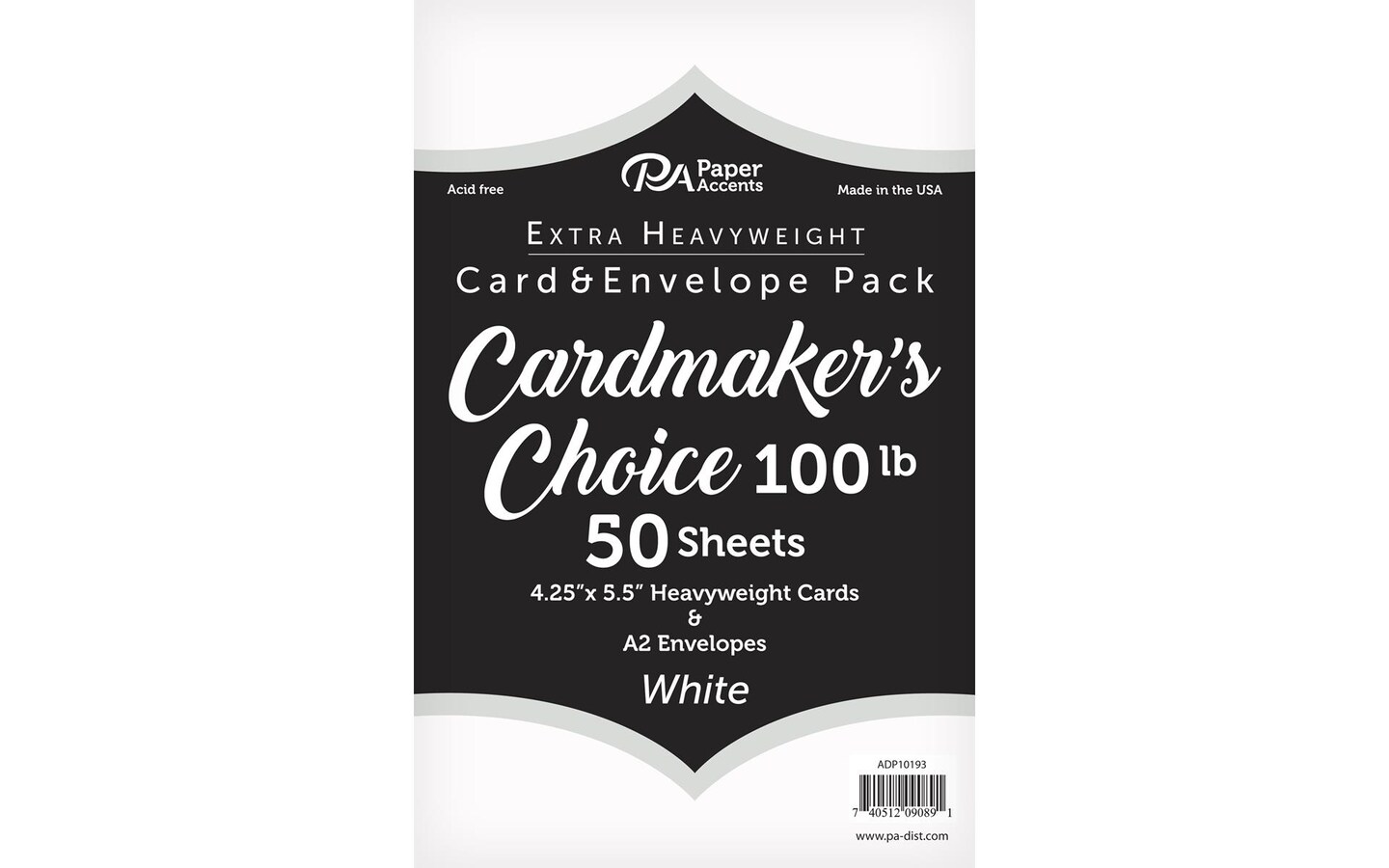 Cardmakers Choice Card&#x26;Env 4.25x5.5 100lb Wht 50pc