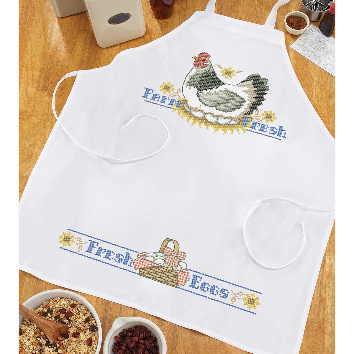 Herrschners Farm Fresh Apron Stamped Cross-Stitch | Michaels