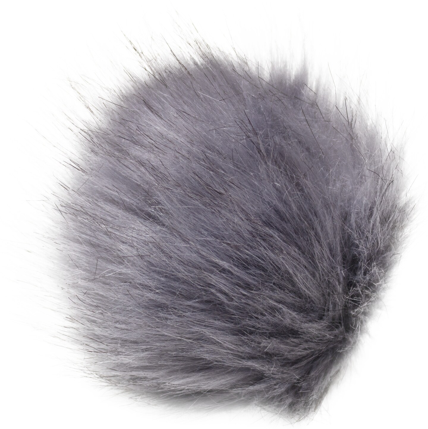 Silver Fox Faux Fur Pom Pom. Grey Faux Fur Pompom. Faux Fur Pompoms for Hats.  Sew on Pom Pom. Tie on Pom Pom. Grey Faux Fur. Grey Hat Pompom -   Denmark
