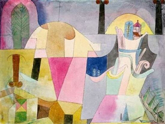 Black Columns in a Landscape Poster Print by Paul Klee - Item # VARPDX3PK2097