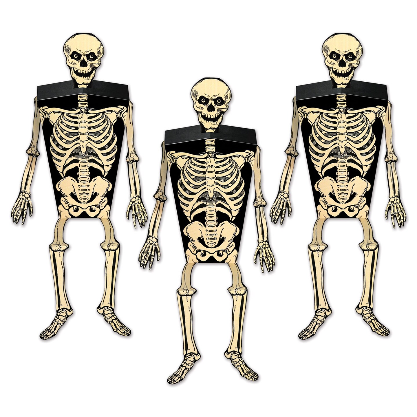 Beistle - Skeleton Favor Boxes - 2&#x22; x 6&#xBC;&#x22; - 12 Pack