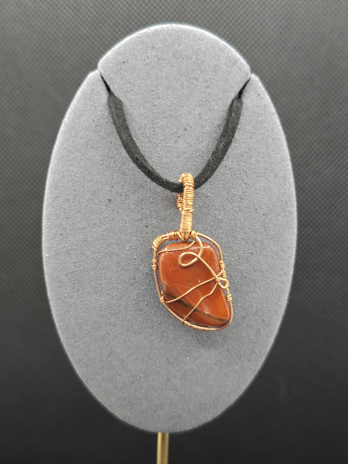 Jasper Pendant selling Necklace - Handmade With Tigers Eye + Smokey Quartz + Lava Stone - Only One Available