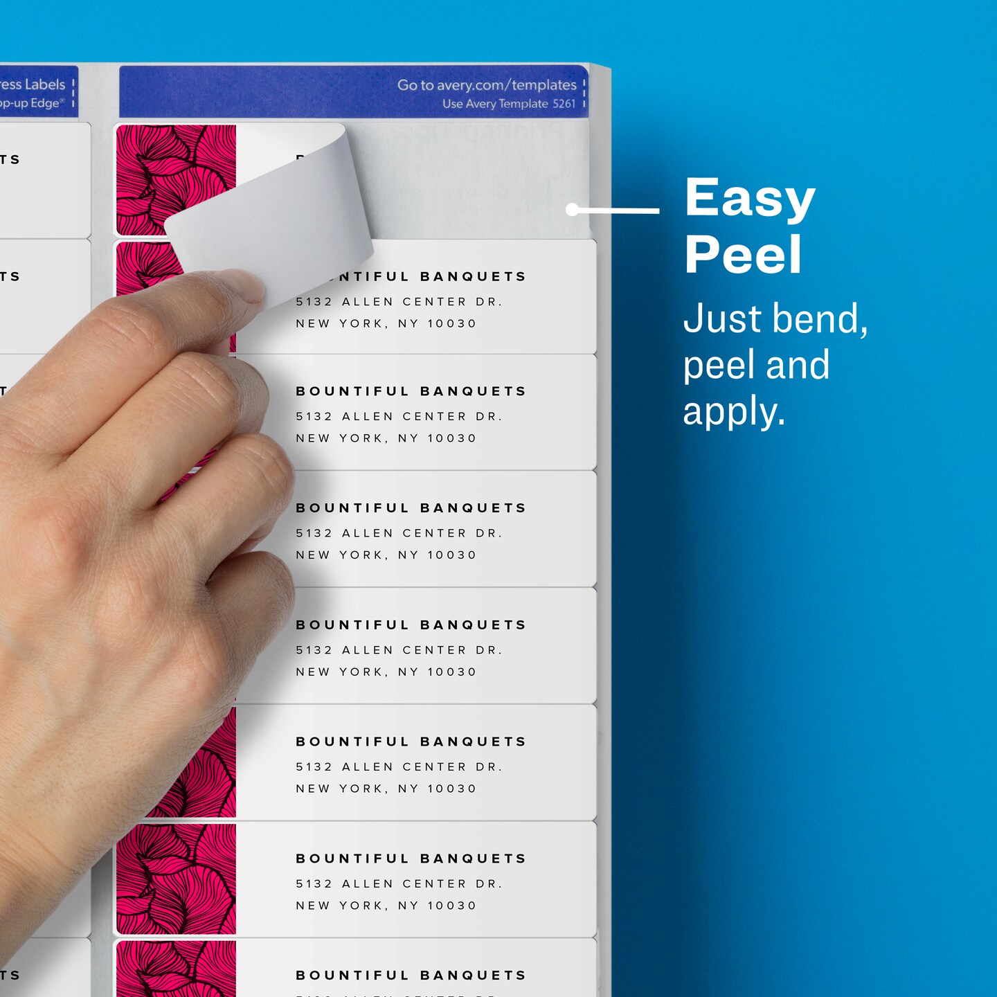 Avery Matte Clear Address Labels, Sure Feed Technology, Inkjet, 1&#x22; x 4&#x22;, 200 Labels (18661)