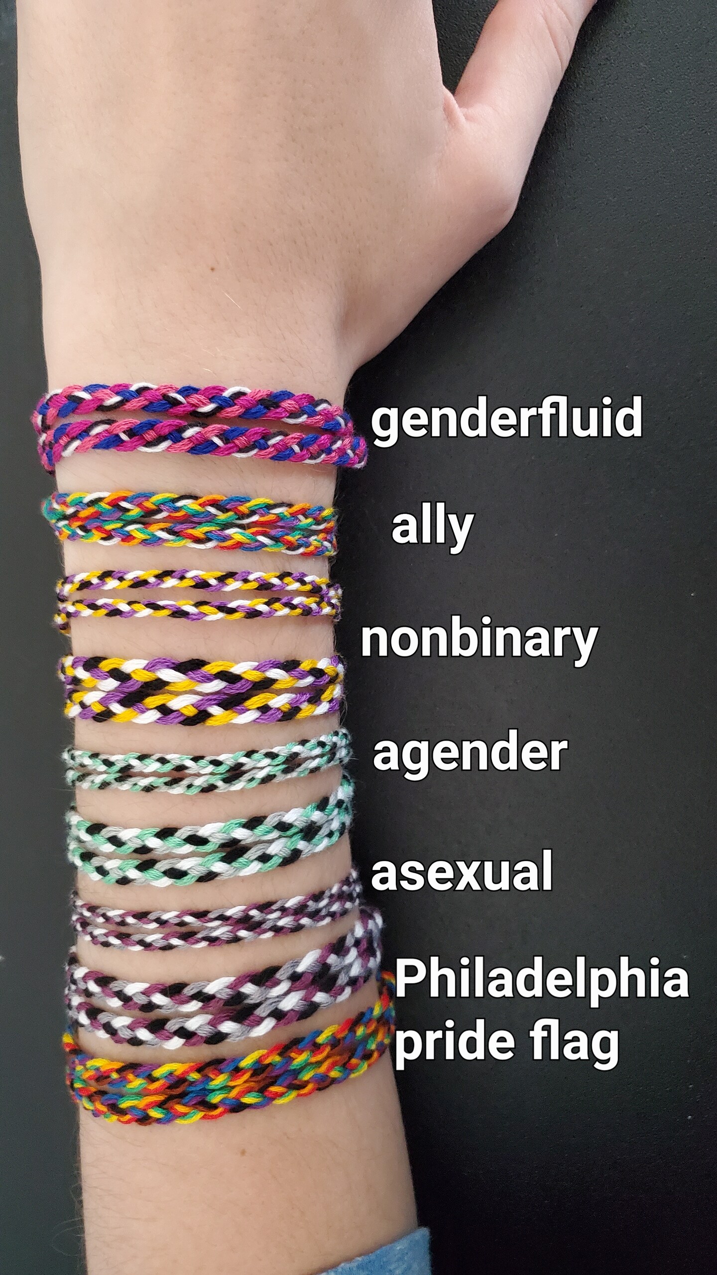 Nanafast LGBTQ Pride Bracelets – Rainbow Braided Rope, Adjustable 5.9-10.6 Inch For Pride Month & Events