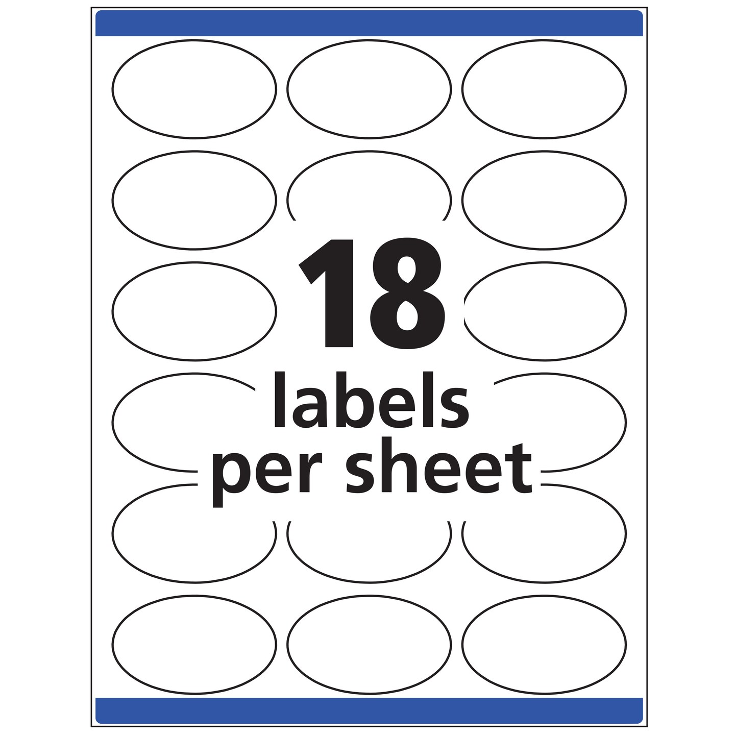 Avery Easy Peel Oval ID Labels, Sure Feed Technology, Print to the Edge, Permanent Adhesive, 1-1/2&#x22; x 2-1/2&#x22;, 270 Labels (6583)