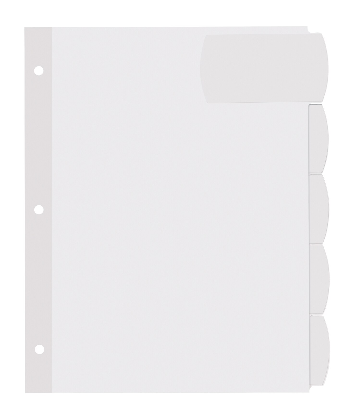 Avery Big Tab Printable Large White Label Dividers with Easy Peel, 5 Tabs, 4 Sets (14438)