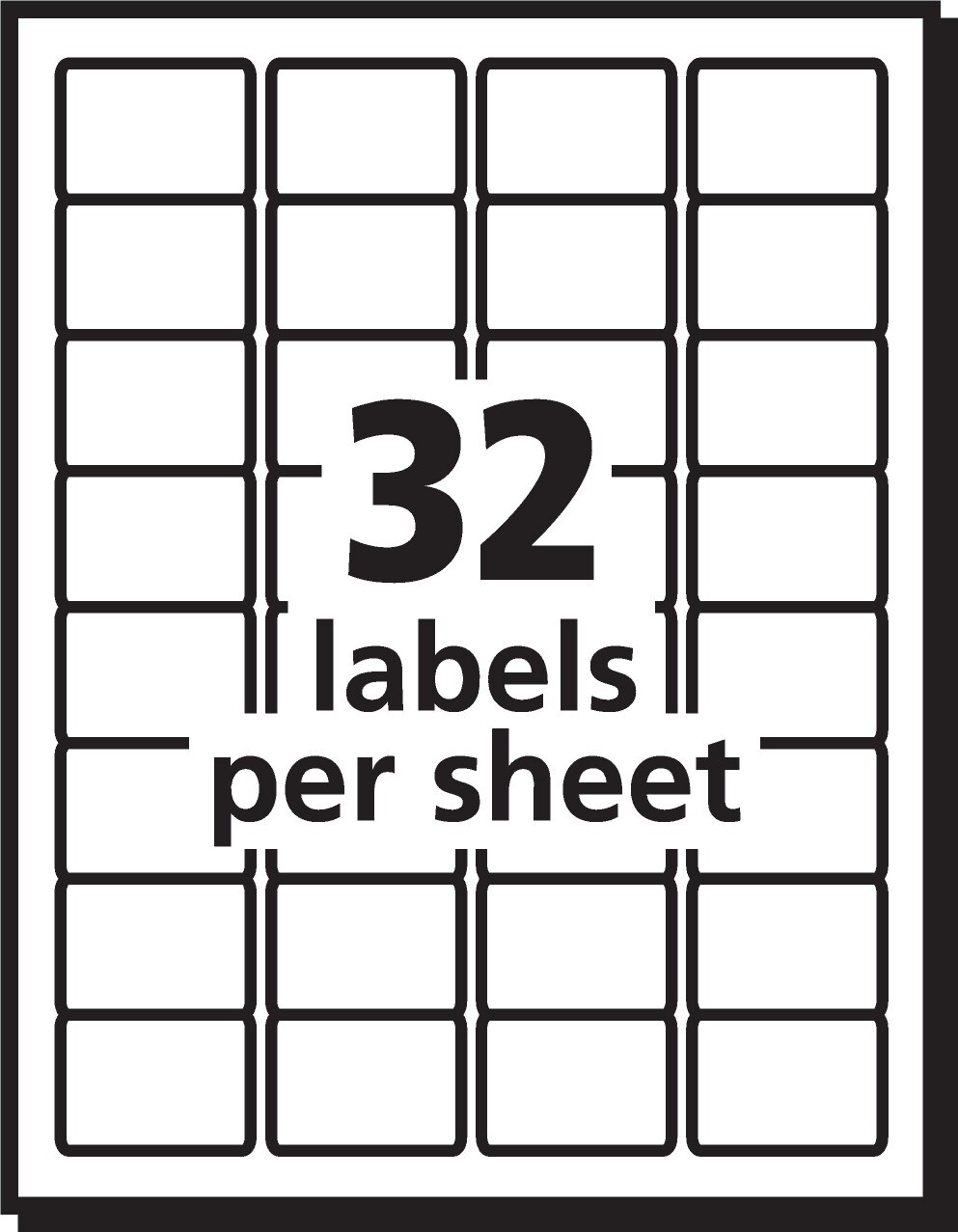 Avery Durable ID Labels, Permanent Adhesive, 1-1/4&#x22; x 1-3/4&#x22;, 1,600 Labels (6576)