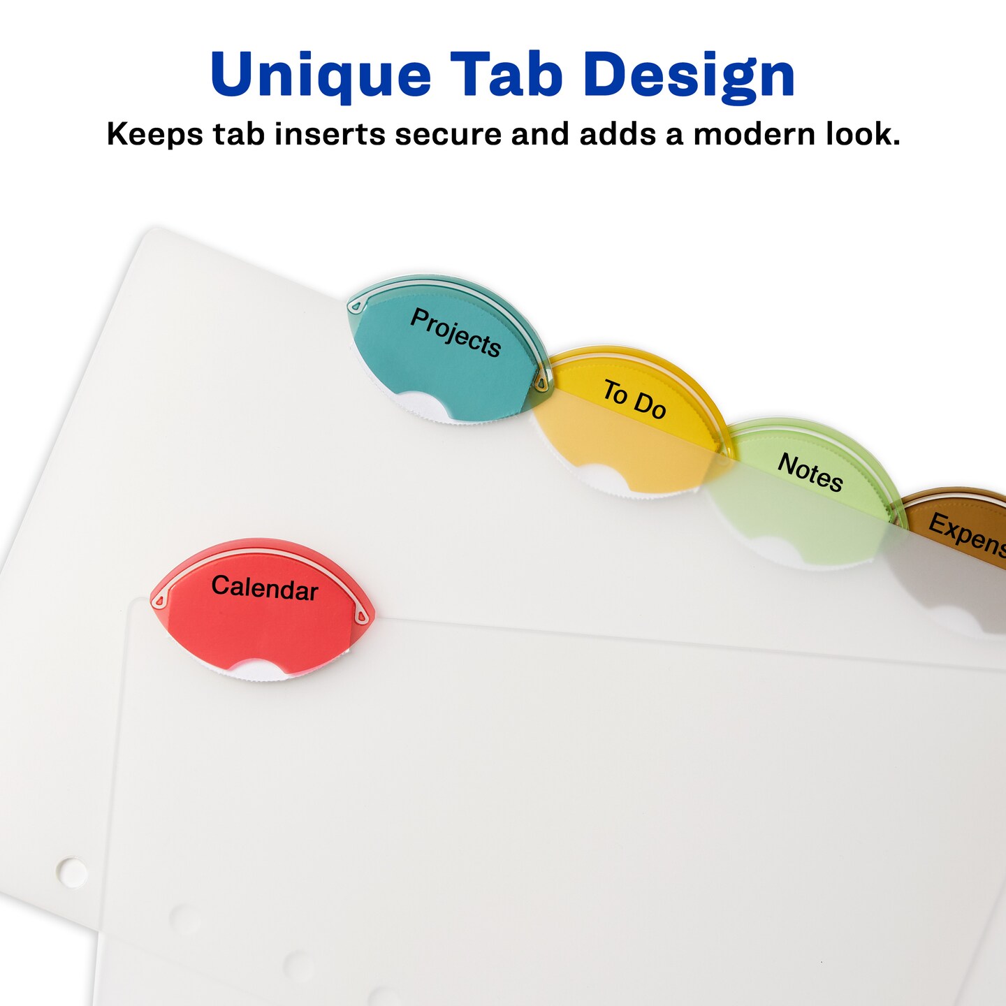 Avery Insertable Style Edge Plastic Mini Dividers for 3 Ring Binders, 5.5&#x22; x 8.5&#x22;, 5-Tab Sets, Multicolor, 4 Sets (21118)