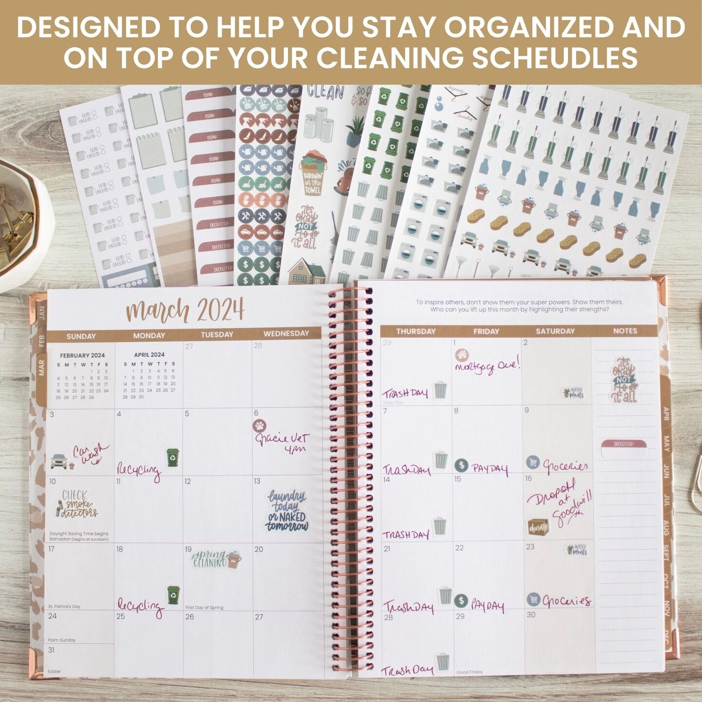 bloom daily planners Sticker Sheets, Household Chore Pack