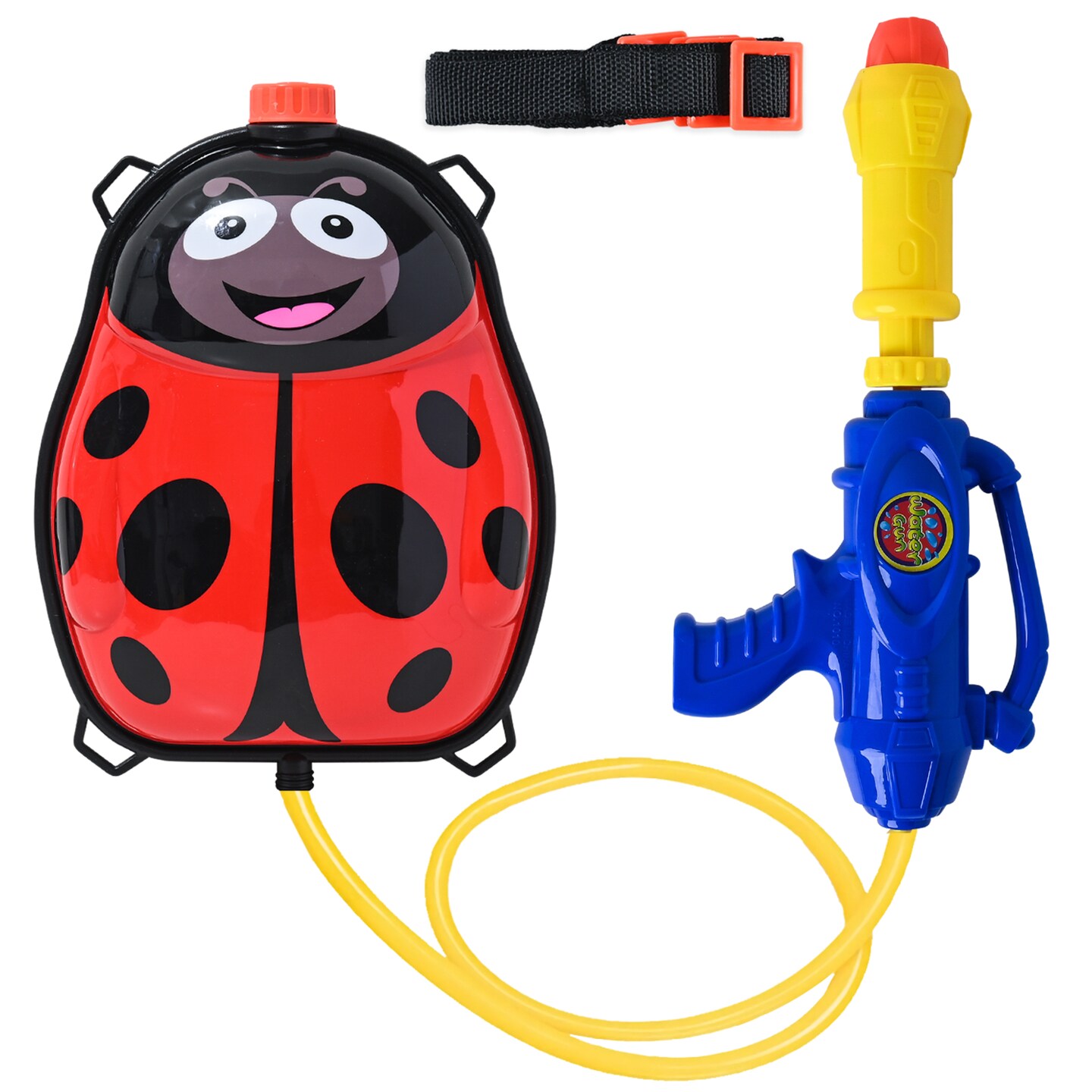 Toyrifik Water Gun Backpack Water Blaster for Kids -Water Shooter with Tank Lady Bug Toys for Kids- Summer Outdoor Toys for Pool Beach Water Toys for Kids