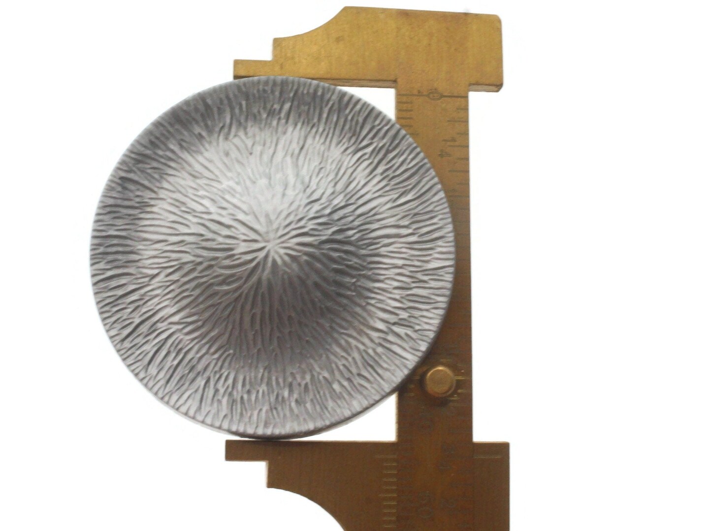 2 45mm Vintage Silver Gray Plastic Shank Buttons Sewing Notions