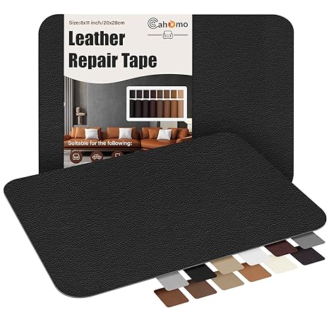 Leather & Vinyl Adhesive Repair Patch (Black)