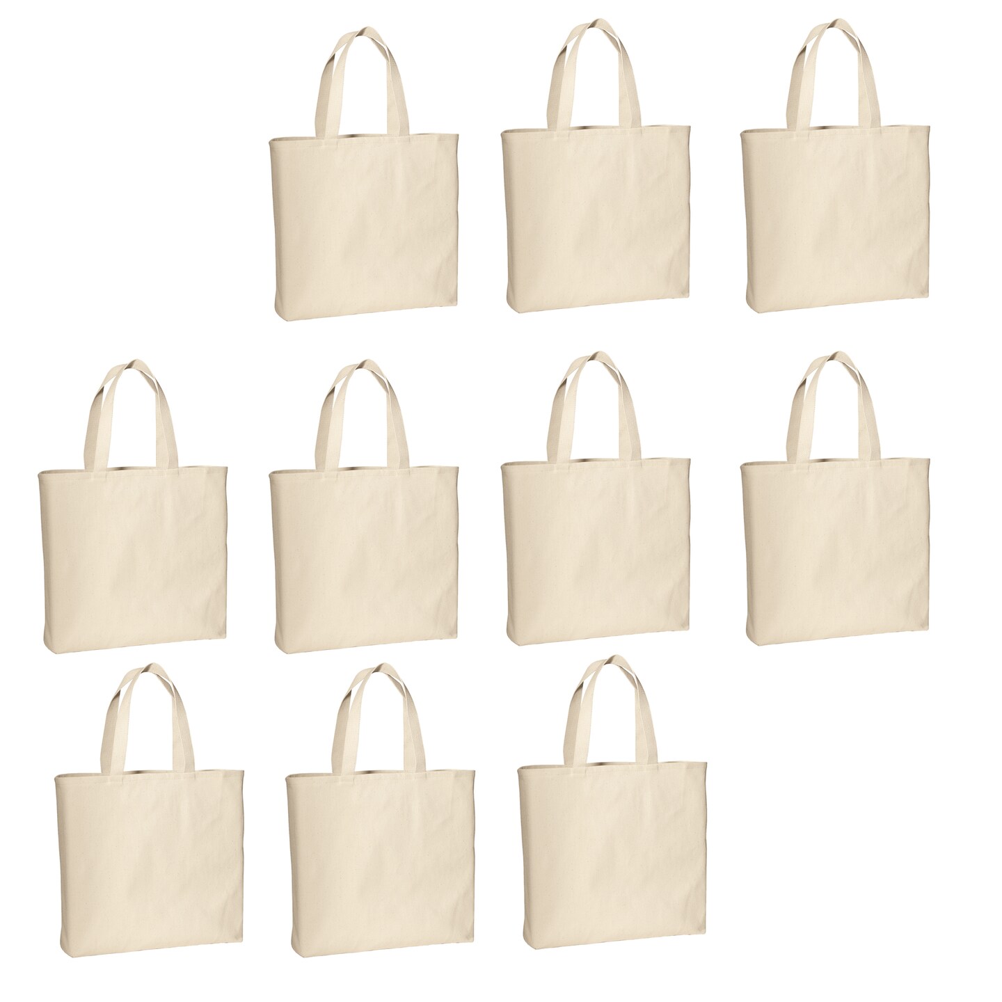 Multipack Heavy Canvas Twill Convention Bag | Reusable Blank Party Favor Tote Bags for Daily Use | Raheev®