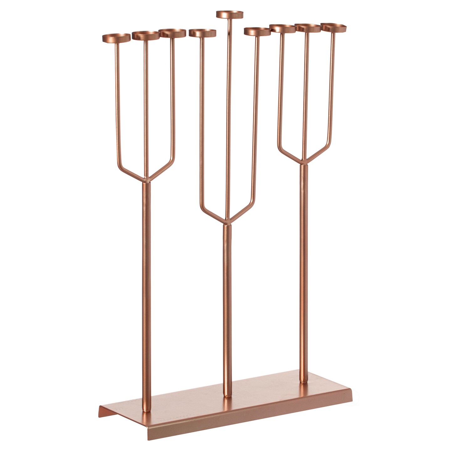 Modern Design Hanukkah Menorah Exceptional presentational piece, 9 Branch Tea Light Candle Holders