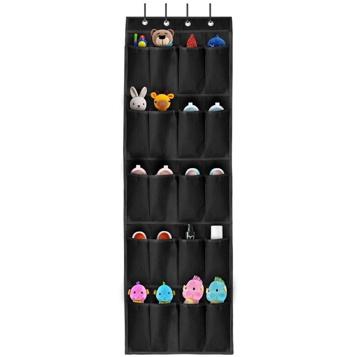 Over The Door Shoes Rack 20-Pocket Organizer 5-Layer Hanging Storage Shelf