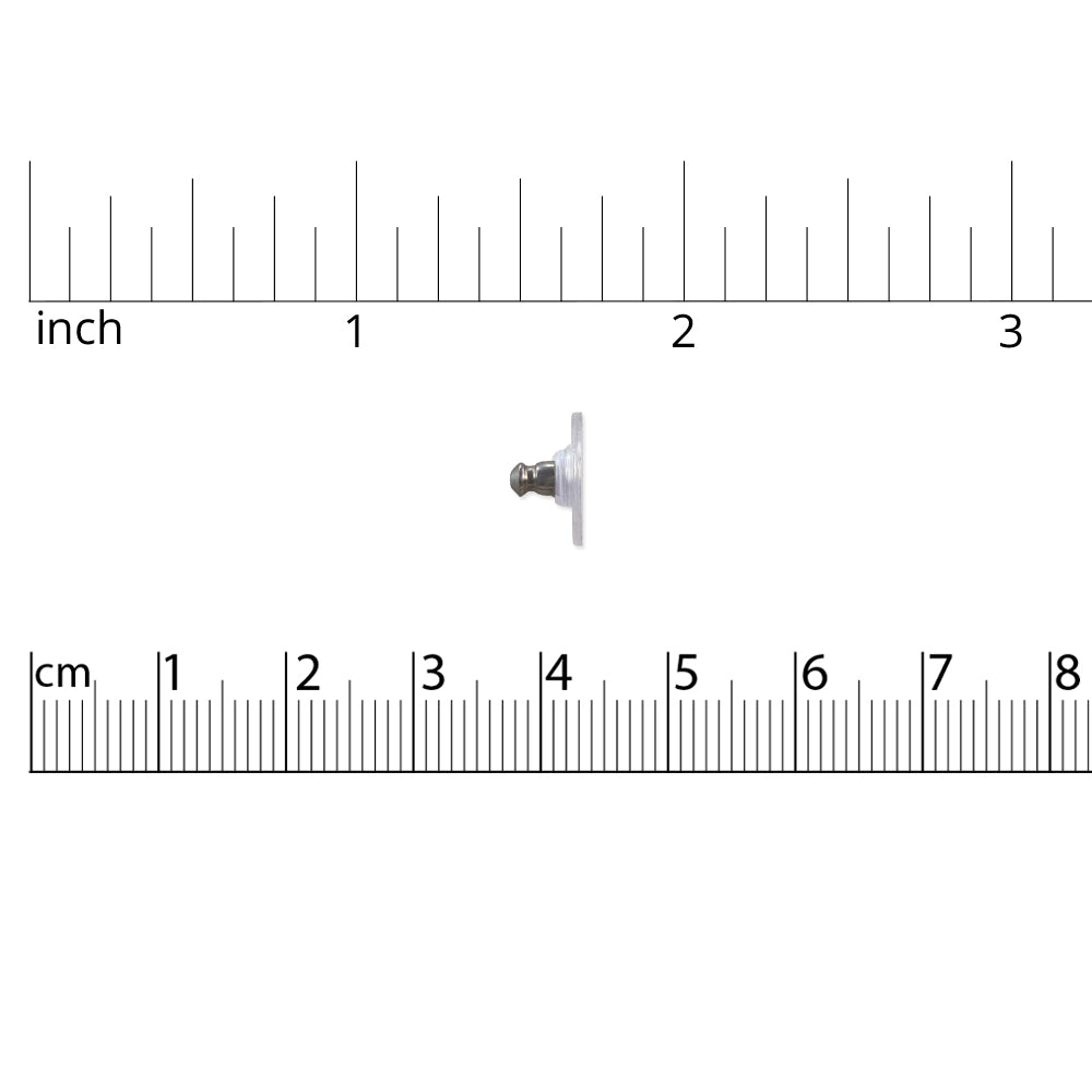 JewelrySupply Friction Earring Backs with 11mm Plastic Disc Surgical Stainless Steel (Wholesale Package of 100)