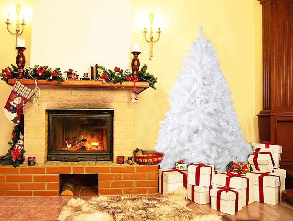 6 FT Premium Spruce Artificial Christmas Tree with Metal Stand - White