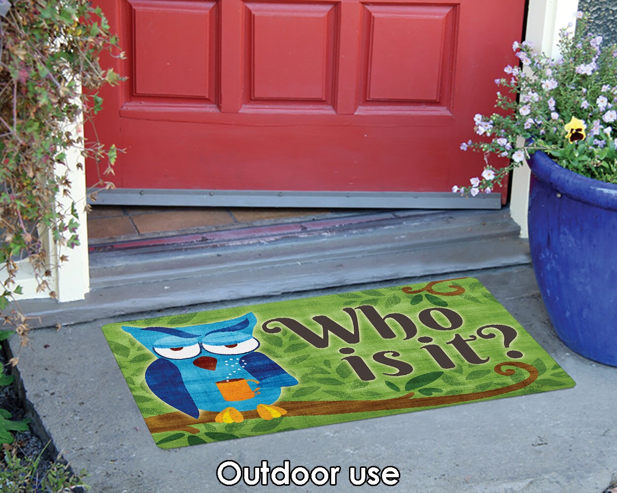 Punny Owl Door Mat (18 x 30&#x22;)