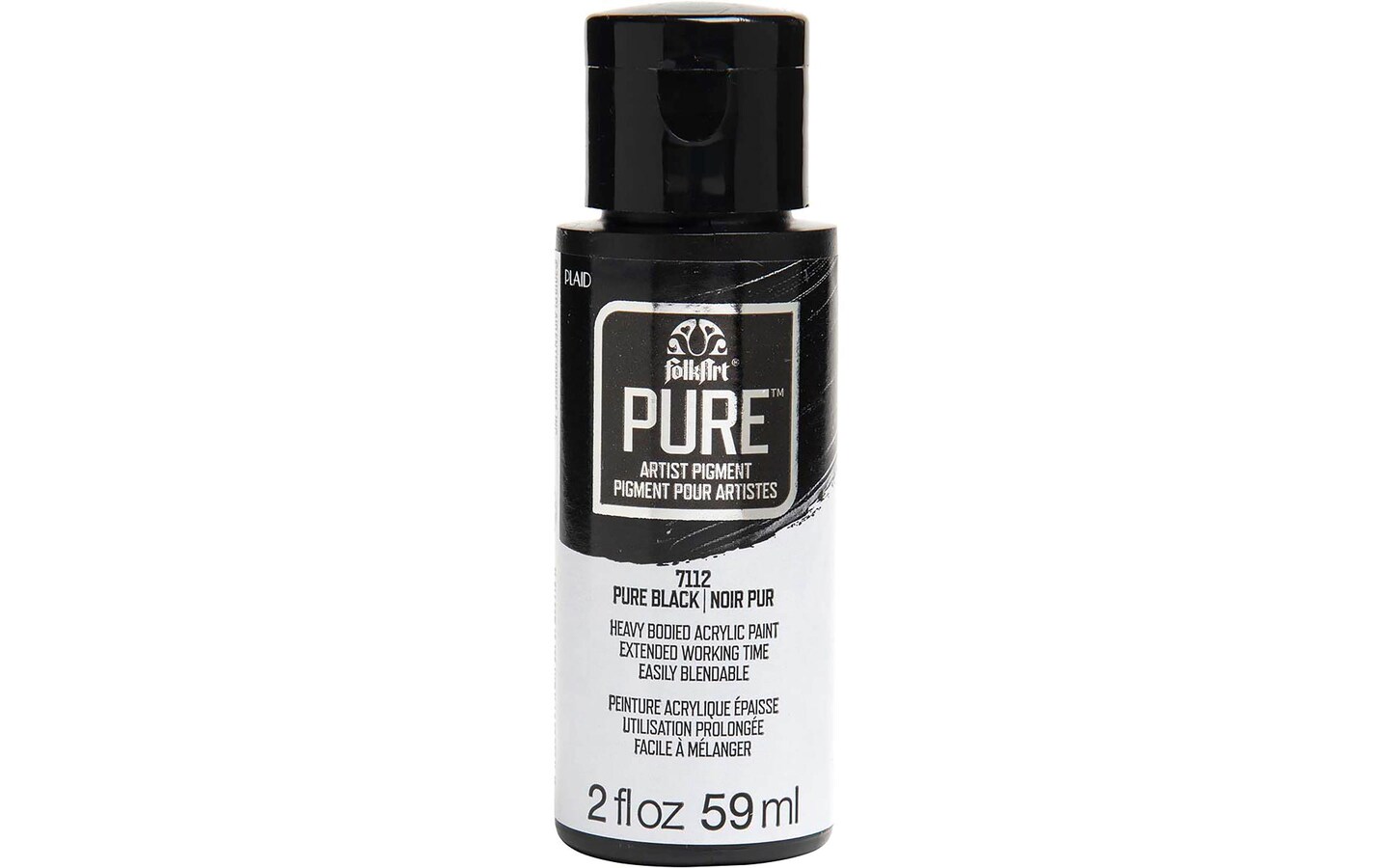 Plaid Folkart Pure Artist Pigment 2oz Pure Black