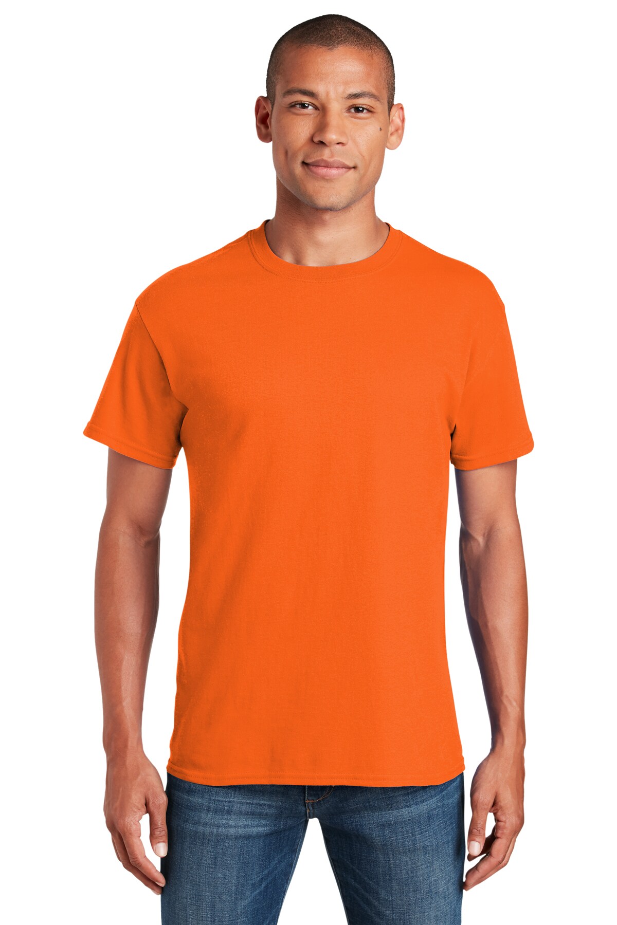 Gildan® Crewneck Heavy Cotton Short Sleeve T-Shirt 5.3 oz 100% Cotton Classic Fit Everyday Blank Tee for Custom Printing