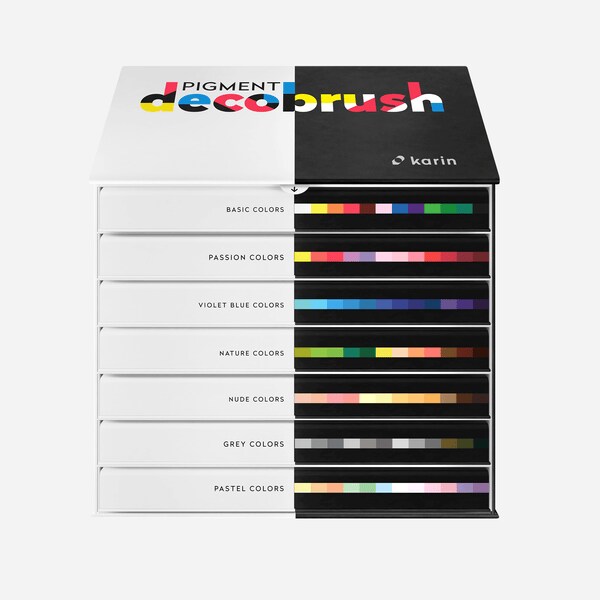 PIGMENT decobrush MASTER Set 84 pcs. (Basic, Passion, Violet-Blue, Nature, Nude, Grey, Pastel)
