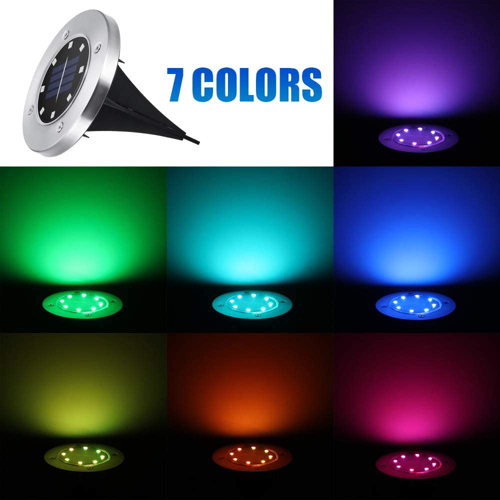 Solar Ground Lights Waterproof in Ground Disk Lights for Garden Pathway Michaels