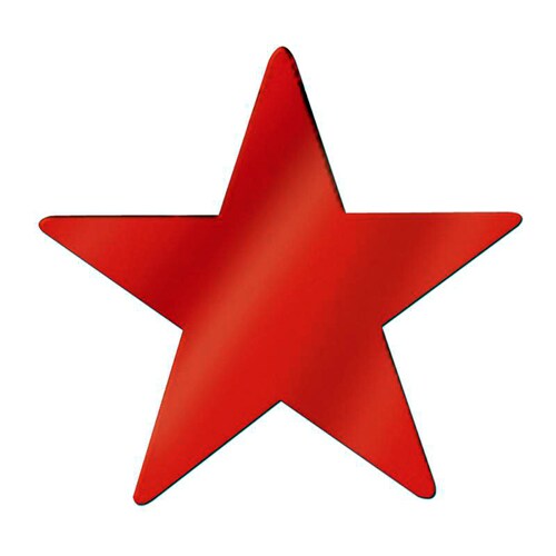 Red Jumbo Foil Star Cutout