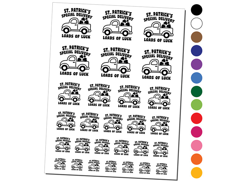 Special Delivery Truck St. Patrick's Day Temporary Tattoo Water ...